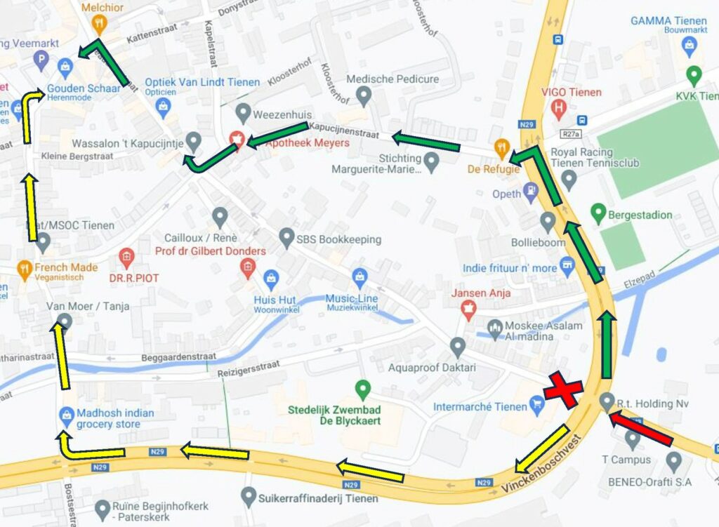 Wijziging verkeerscirculatie Tienen 1